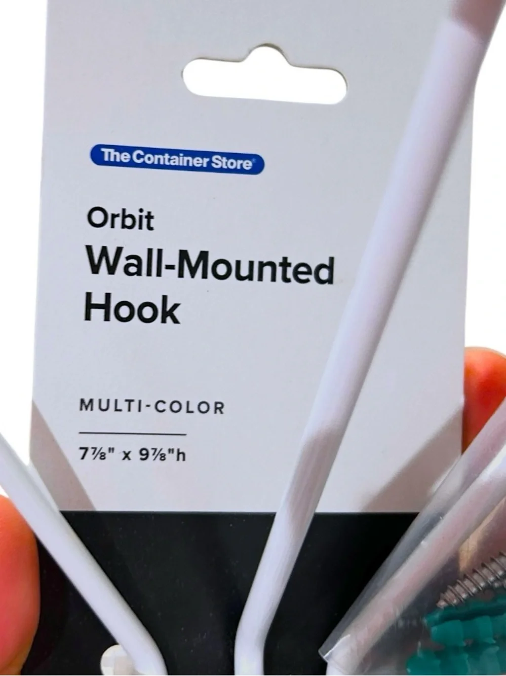 The Container Store 6 Hook Colorful Orbit Wall‑Mounted Storage Mount Multi‑Color